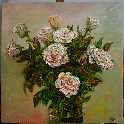 Flowers, rose Painting,oil graphic design illustration