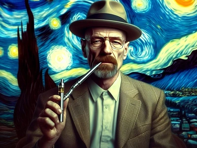 Heisenberg in the starry night ai design ai design heisenberg starry night