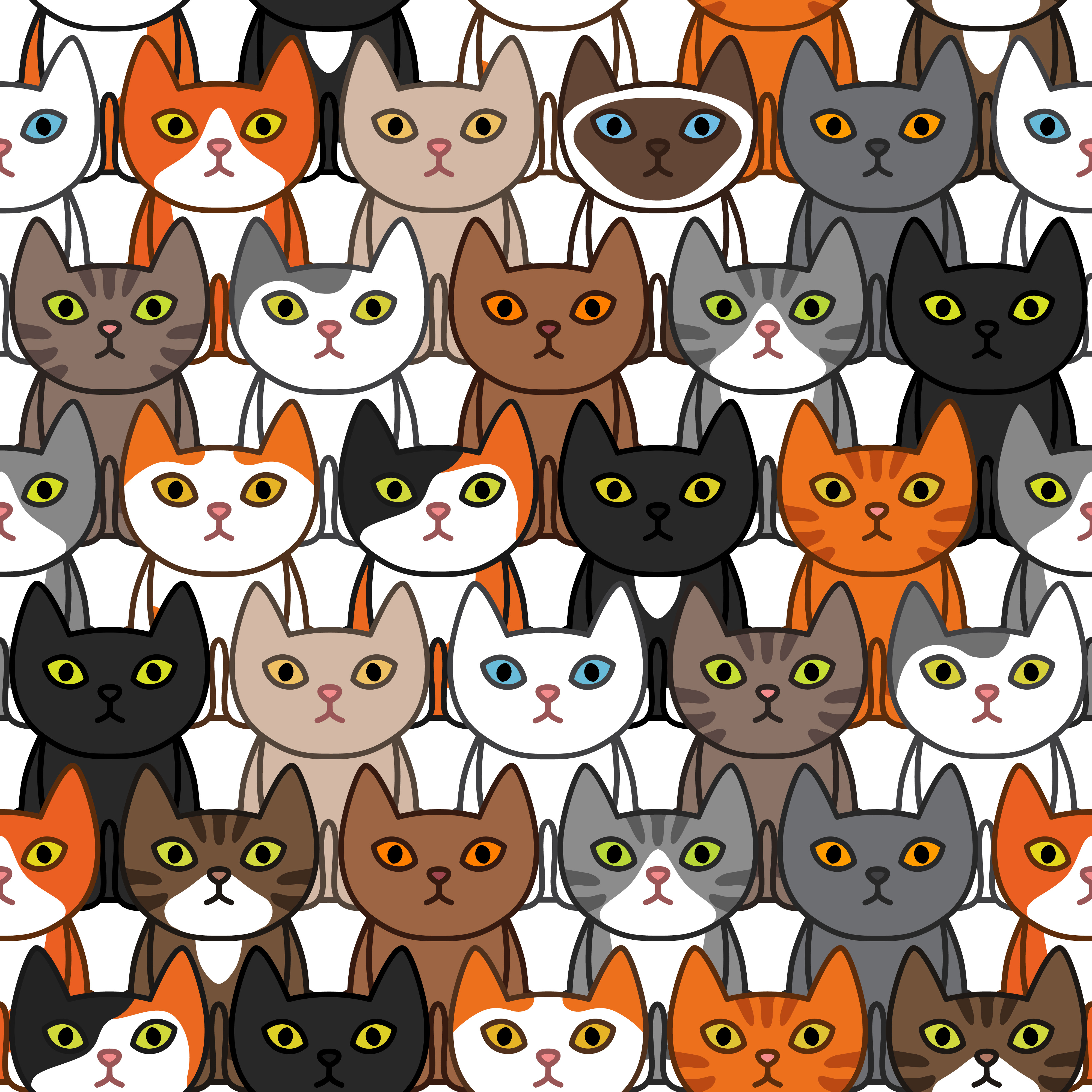 Cats cat design flat graphic design illustration vector