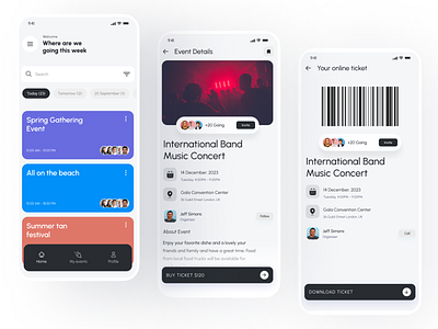 E-tickets - mobile app app branding design figma graphic design ios ios app mobile app ui ui mobile ux