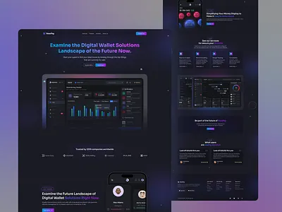 SAAS- {NewPay} Landing Page dark design dark saas landing page design design landing page design saas ui design uiux design ux design website design