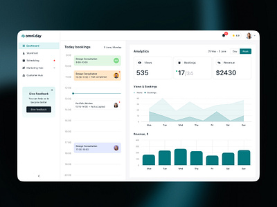 Omni.day — personalized service store and booking management animation design interface platform ui uiux design ux web