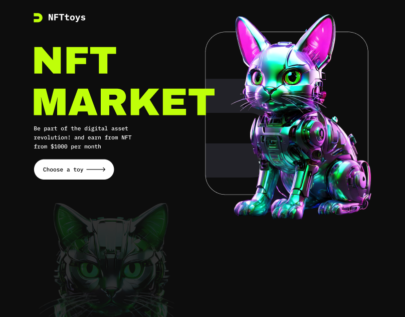 Landing page NFT market design landing landing page nft nft market site ux ui web design website