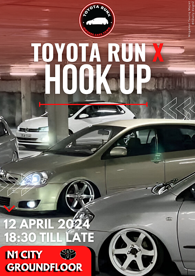 Promotional Event Advert - Toyota Run X CAPE TOWN [April 2024] branding car show graphic design promo event