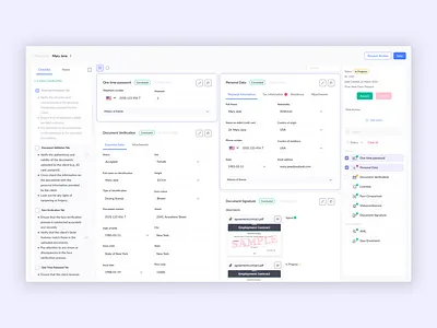 Process / User Profile back office data process view product design ui user profile ux visual design