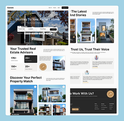 Real Estate Landing page animation branding design graphic design illustration landing page logo skin po ui design uiux web design