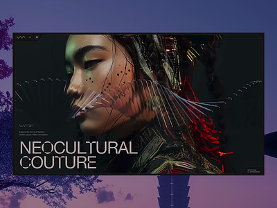 NeoCultural Couture 3d animation culture fashion future motion spline typography web design webgl website