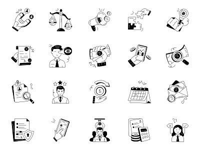 Business Icons animation artwork business business growth business icons business meetings doodles economy finance global business hand drawn icon art latest icons law lottie meetings motion graphics paper work sketches team work