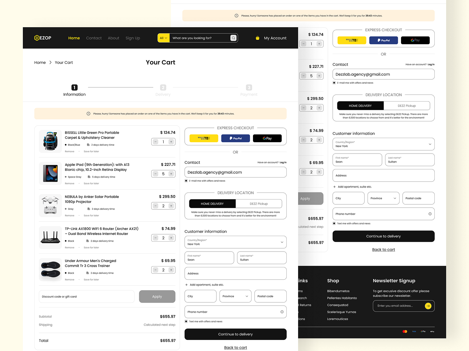 eCommerce bulk product checkout flow by Shahriar Sultan on Dribbble