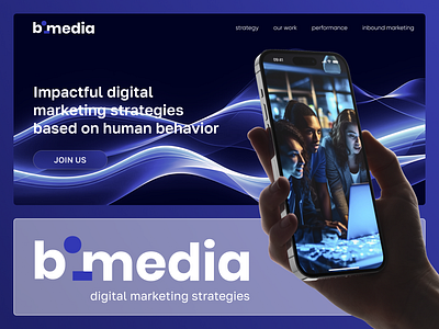 Bomedia 📝 brand identity branding clean logo digital marketing logo design marketing agency marketing logo media logo wordmark