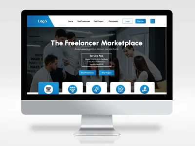 Freelancer Website Landing page. branding figma freelancing graphic design photoshop ui design uiux web designer