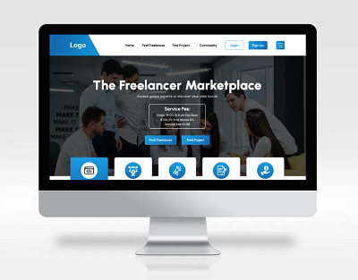 Freelancer Website Landing page. branding figma freelancing graphic design photoshop ui design uiux web designer