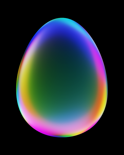 Opal Eggs ✨🥚✨ 3d abstract art blur bubble colors design easter egg eggs filter forge gem generative gradient gradients graphic design illustration iridescent opal smooth
