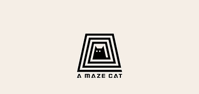 Amaze maze cat animal black branding cat cosmodrome art creative design geometric graphic design illustration kitty line logo logofolio malina cosmica maze modern pet portfolio vector