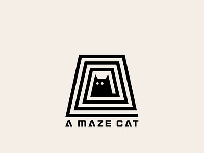 Amaze maze cat animal black branding cat cosmodrome art creative design geometric graphic design illustration kitty line logo logofolio malina cosmica maze modern pet portfolio vector