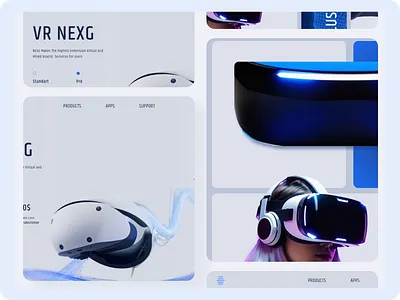 VR DEVICE PRODUCT PAGE graphic design logo minimal design product design tech ui user interface vr vr interface