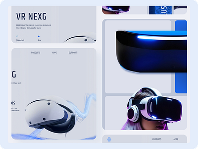VR DEVICE PRODUCT PAGE graphic design logo minimal design product design tech ui user interface vr vr interface