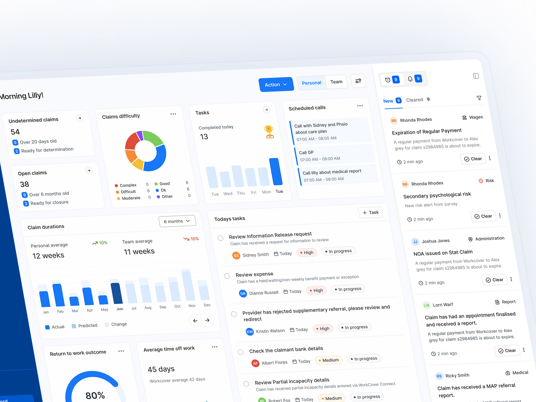 Dashboard alerts and notifications draw by Ariel Beninca on Dribbble