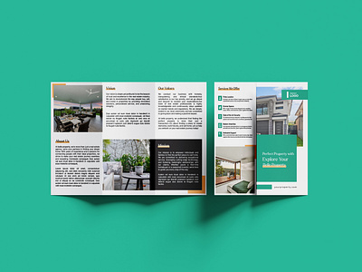 Trifold Brochure branding brochure company profile construction print real estate trifold trifold brochure