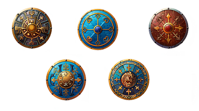Ancient Shields #3 ancient ancient shields design icons illustration