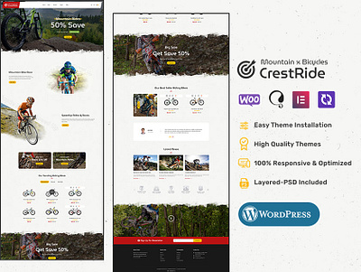 CrestRide – Sports Bicycles, Bikes, Adventures Ecommerce Theme adventure bike bycycle cycle opencart prestashop shopify woocommrce wordpress
