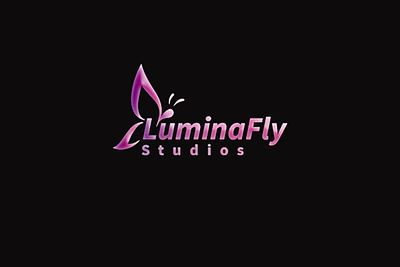 Lumina Fly studios logo design | Butterfly logo design 3d animation branding butterfly logo design graphic design illustration logo design logos ui vector