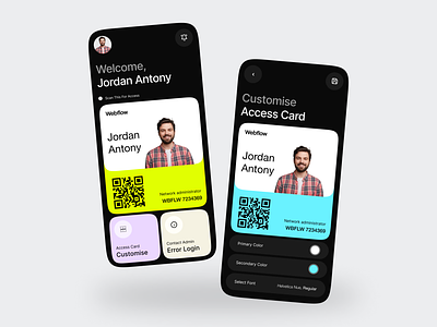Employee Access App - HYPE access android app card customise employee ios minimal mobile mobileapp safety security ui user ux