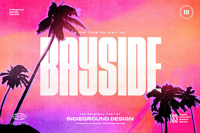 Bayside Font 1980s 1990s 80s 90s bayside font big black bold display font high condensed retro sans serif typeface summer tall titles type typo ultra condensed webfont