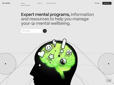 The Educational Biotech Platform Concept for Mental Health animation biotech landing page biotech website biotechnology landing page healthtech illustration mental health mental health website motion graphics technology website