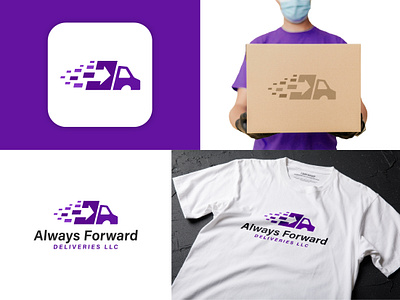 Always Forward Deliveries Logo Design branding design graphic design illustration logo vector