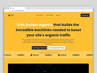 Link Builder Landing Page app design design figma ui uiux ux