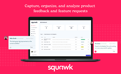 Squawk Branding & UI Design app branding design figma prototype ui ux