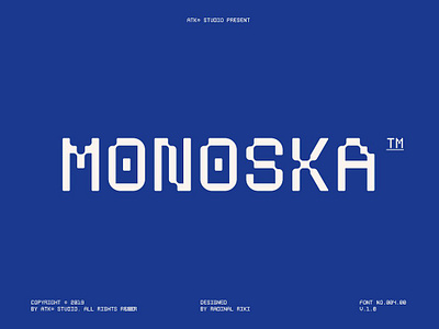 Monoska Font atk studio classic font classic font techno font display font monoska monoska font monoska typeface tech font techno font vhs font