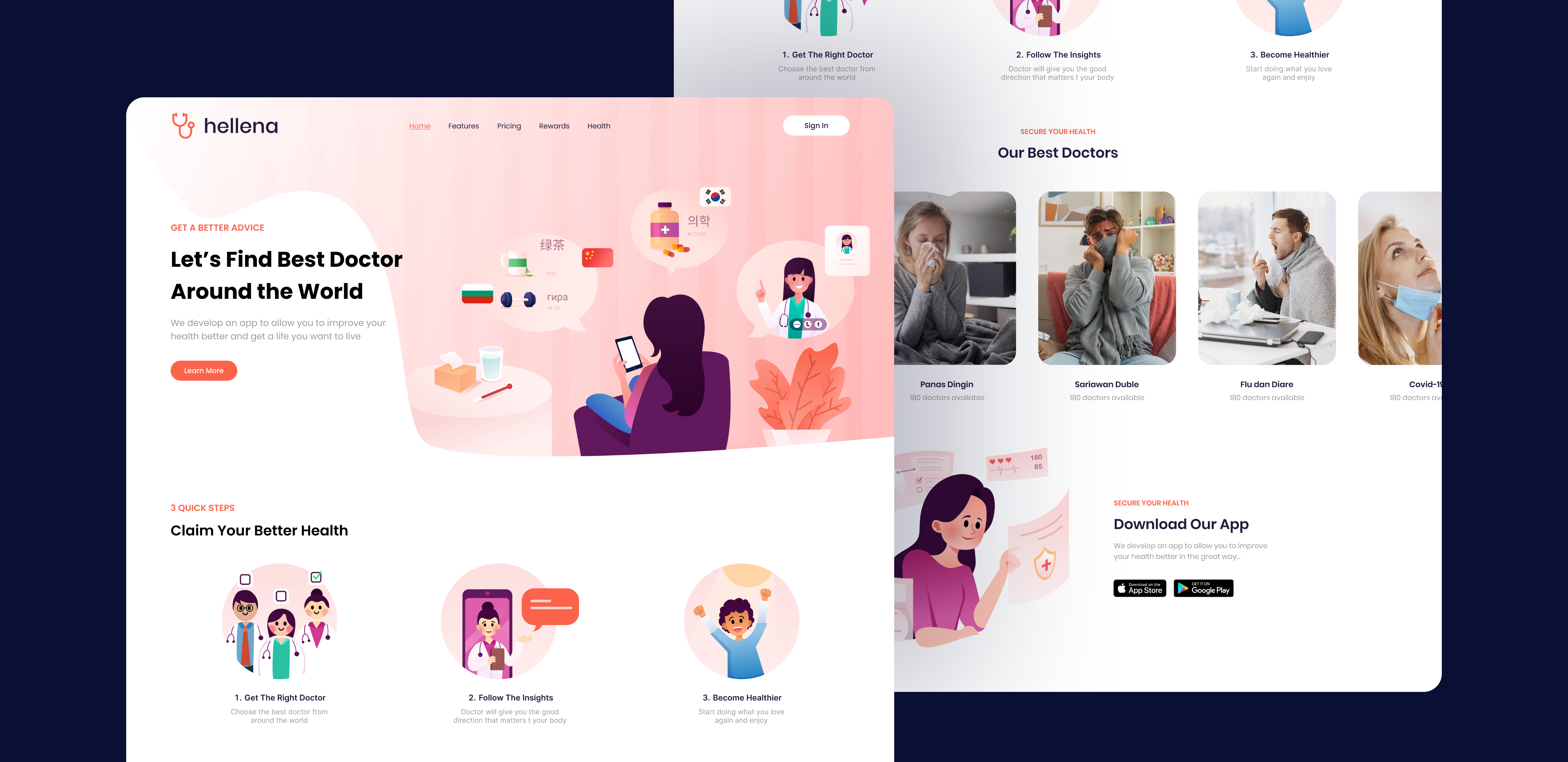 Hellena - Web Design ui ui ux web web design