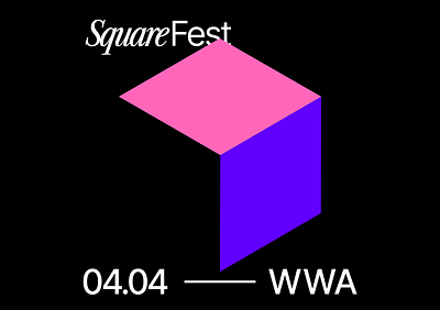 Square Festival Line-up Animation animation branding concept festival geometric hip hop motion spotify ui design