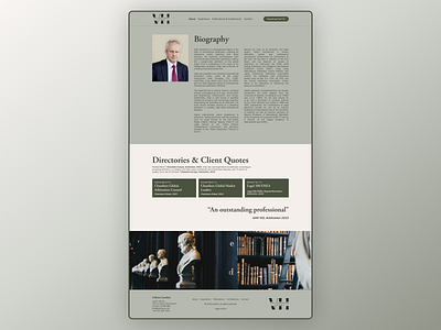 Homepage - Arbitrator Portfolio branding design journal lawyer portfolio ui ux