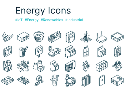 Energy Icons Set illustration