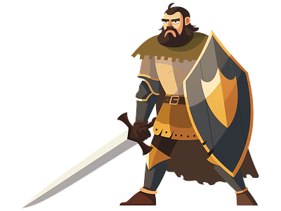 Warrior #1 design graphic design ill illustration medieval shield sword warrior