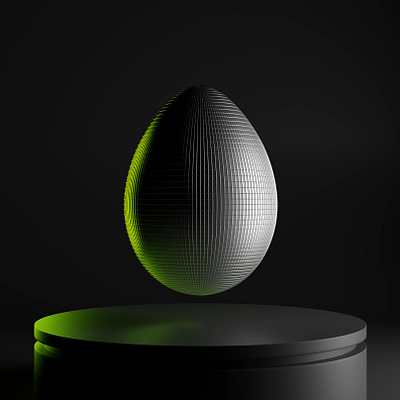 Easter egg - Alien vibe 3d 3dart alien blender easter graphic design illustration modelling visualization