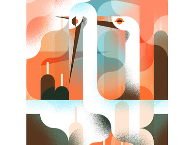 Storks branding design graphic design icon illustration line minimal nature retro simple stencil ui