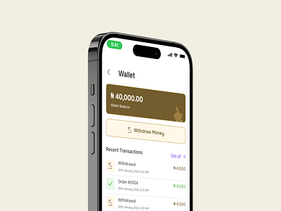 Withdraw from Wallet. figma ui design