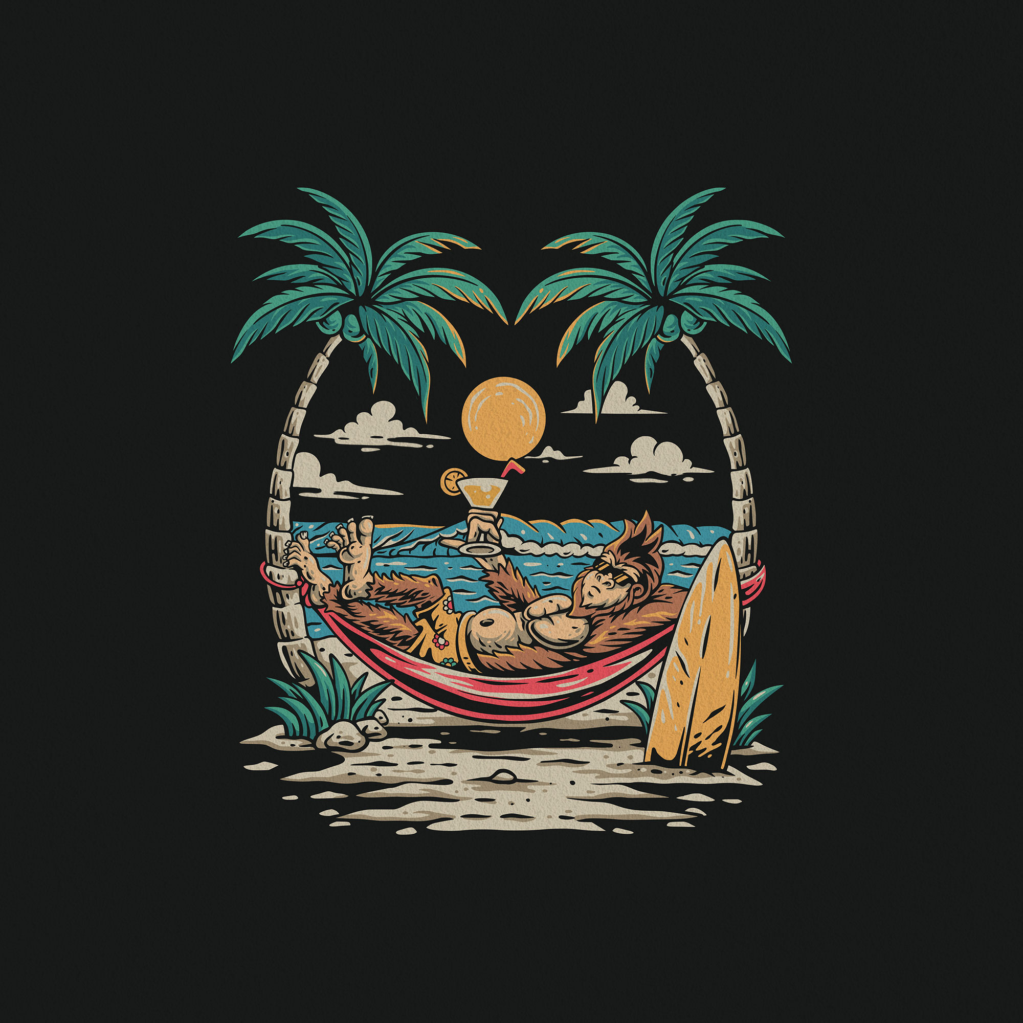 Example of Vintage Illustration For T Shirt Design