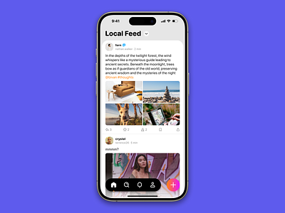 Social Feed in Mastadon — Concept feed ios mastadon social app ui