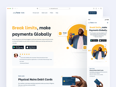 Debit Cards Fintech Website. figma ui design website