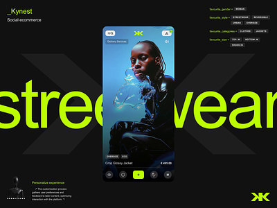 Kynest – Mood animation app branding clothing concept design digital ecommerce facebook fashion instagram interaction minimal moodboard social tiktok typography ui ux web