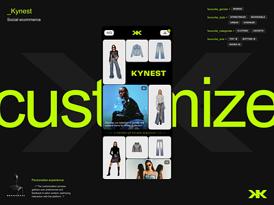 Kynest – Virtual assistant & Personalization animation app branding clothing concept design digital ecommerce facebook fashion instagram interaction minimal moodboard social tiktok typography ui ux web