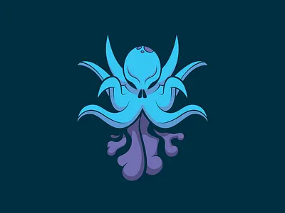 OTC app blue branding design graphic design illustration lines logo octo octtopus purple vector