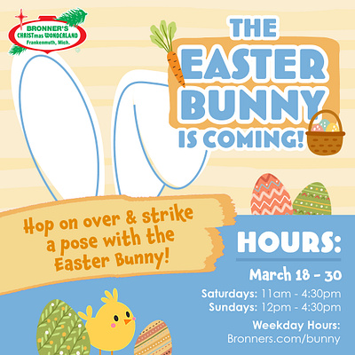 Easter Bunny Visit - Social Media Graphic animation branding design graphic design social media ui