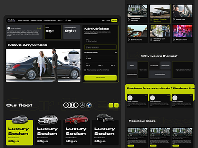 MNMRidez Chauffeur Services Website Redesign bentogrids car rental modern redesign responsive website ui uidesign uiux webdesign website websiteredesign