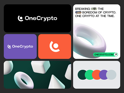 OneCrypto - Branding 3d brand identity branding crypto design finance forwwwardstudio logo venturepartners vibrant